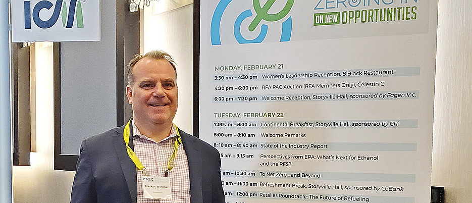 Markus Wimmer auf der National Ethanol Conference der US Renewable Fuels Association in New Orleans im Februar 2022. (Bild: privat)