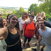 Foto der Gruppe bei der Weinwanderung