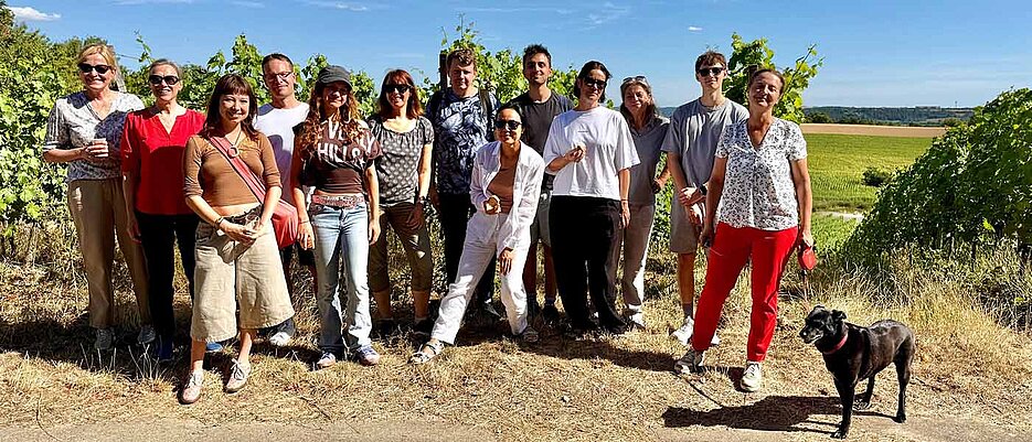 Foto der Gruppe bei der Weinwanderung