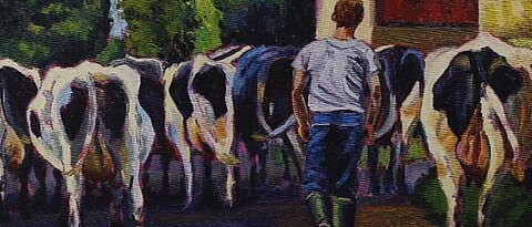 Painting Milking Time by Brigid Shelly