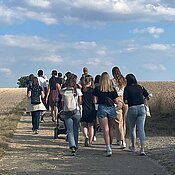 Foto der Gruppe bei der Weinwanderung