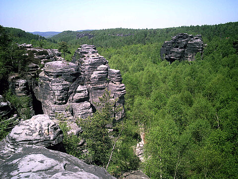 Tisské stěny / Tisaer Wände bei Ústí nad Labem. Foto: Schwarz